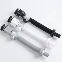 Vente en gros Siphon de lavabo universel moderne pour salle de bain en ABS et acier chromé noir anti-colmatage