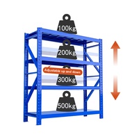 Étagère métallique modulaire multi-niveaux de fabrication chinoise, installation facile, stockage léger pour garage et entrepôt