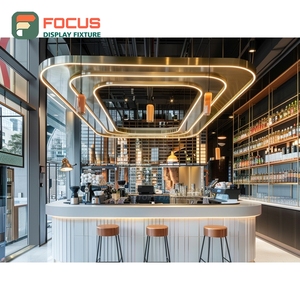 ตู้โชว์กาแฟแบบมืออาชีพ ประตูกระจกมีไฟ ชั้นวางสินค้า ตู้โชว์ร้านกาแฟ - Product Image 3