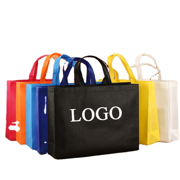 Wholesale Custom supermarket recycled Non woven bag Promotional Reusable Cloth Tote Bags pp laminated non woven shopping bag