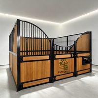 Establos para Caballos de Lujo con Estructura de Acero con Recubrimiento en Polvo, Construcción Robusta, Fácil de Montar, 3.6m, Equipo para Establos Europeos