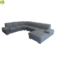 Redde Boo Vente en gros de canapé d'angle de salon moderne canapé modulaire sectionnel en cuir en forme de U ensemble pour meubles d'appartement de Villa 129
