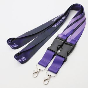 Custom Logo Football Fan Souvenir Keychain Lanyard Polyester Neck Strap Detachable Buckle Sports Event ID Card Holder Lanyard - Product Image 1