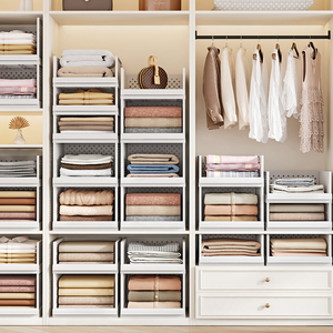 Panier de rangement coulissant pliable en <span class=keywords><strong>plastique</strong></span> empilable avec roulettes, à tirer et pousser à une main, avec panneau coulissant indépendant - Product Image 3