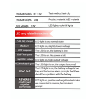 Comprobador Digital de Baterías de Coche de 12V, Medidor de Voltaje Automotriz, Analizador del Sistema de Carga del Alternador con Pantalla LED