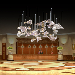 โคมไฟระย้า LED สไตล์โมเดิร์นสำหรับตกแต่งภายในโรงแรม โครงการสั่งทำพิเศษ - Product Image 5