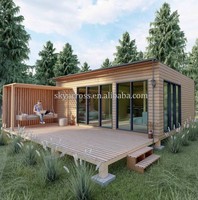 Pods de camping en bois petite maison avec cuisine et salle de bain et porche Casas Prefabricadas De Verano De Lujo
