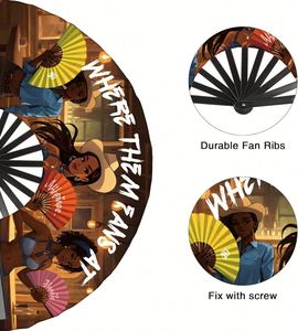 New Arrival 33cm <b>Large</b> Hand <b>Fan</b> Portable Hand <b>Fan</b> Customized Logo - Product Image 4