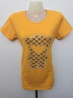 T-shirt décontracté à col rond pour femme avec lettres en strass, imprimé alphabet scintillant, vente en gros directe d'usine, été