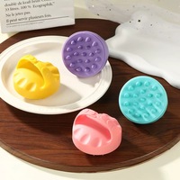 Brosse de massage du cuir chevelu personnalisée avec logo, brosse à shampooing à poils doux, exfoliant pour le cuir chevelu, brosse et exfoliant pour le lavage des cheveux et l'élimination des pellicules