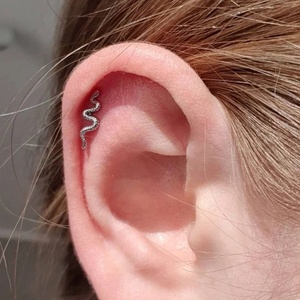 1 pieza Mini piercing serpiente de plata de ley 925 roscado Labret pendientes de plata de la hélice <span class=keywords><strong>Tragus</strong></span> pendiente de las mujeres joyería de todos los días - Product Image 4