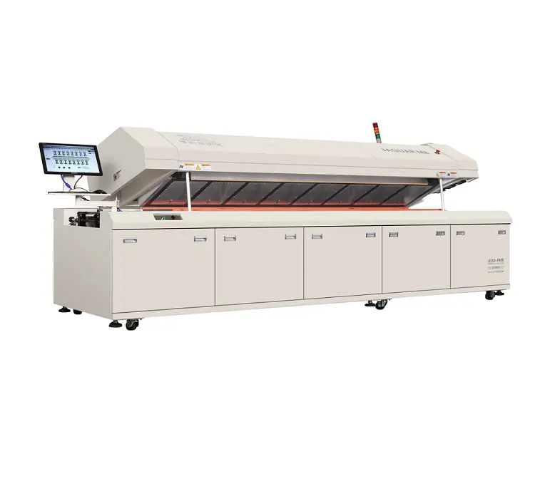 Cheap Used and Second Hand SMT AOI Machine JAGUAR 8 Zones Lead-free Hot Air Reflow Oven M8