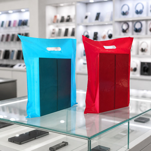 Die Cut Shopping <b>Bags</b> HDPE Plastic Durable Reusable Smooth Surface Department Store Manufacturer Supply Wholesale - Product Image 6