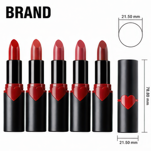 Private Label Natural <b>Lip</b> Plumping Vegan <b>Lip</b> <b>Gloss</b> Base with Black <b>Red</b> Heart Peach Round Buckle for Daily Makeup por mayor - Product Image 6