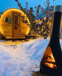 HELIUS lusso canadese cedro <span class=keywords><strong>a</strong></span> <span class=keywords><strong>legna</strong></span> barile di vapore <span class=keywords><strong>Sauna</strong></span> | Capacità di 8-10 persone | Prezzo di fabbrica all'ingrosso - Product Image 2