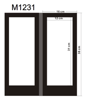Menu LED personnalisé M1231 en PU noir uni avec logo estampé à chaud doré