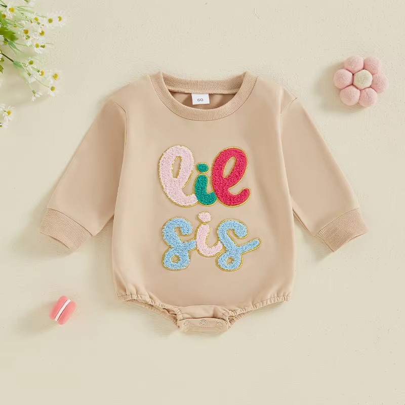 Sweat beige LIL SIS Baby Bubble Barboteuse