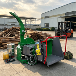 Broyeur à bois portable à moteur diesel, déchiqueteuse de branches, mini broyeur à bois mobile - Product Image 4