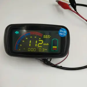 DISPLAY LCD colorato strumento misuratore 48-96V per conversione EBIKE triciclo SCOOTER elettrico con CLIP di installazione