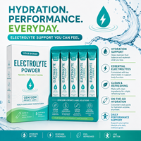 Poudre d'électrolytes OEM, mélange de vitamine C et de minéraux, hydratation, santé immunitaire, production d'énergie, complément alimentaire, formule personnalisée, étiquette privée