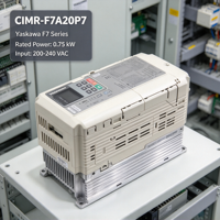 Variateur de fréquence vectoriel Yaskawa CIMR-F7A20P7 testé professionnellement, 0,75 kW, 220 V, pour système de commande de moteur industriel.
