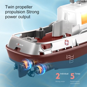 Bateau télécommandé S820 RC 2.4G 1/32 avec deux moteurs puissants, modèle de remorqueur électrique sans fil, jouets télécommandés pour enfants, cadeau - Product Image 4