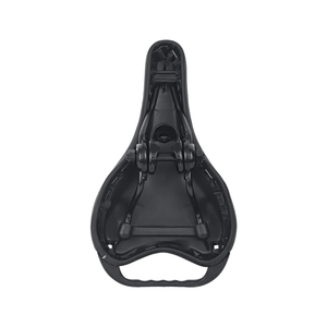 Asiento de <span class=keywords><strong>Bicicleta</strong></span> Negro Estampado al por Mayor, 24x14cm, 361g, de Cuero PVC con Agarre Trasero y Abrazadera de Riel de Acero - Product Image 2