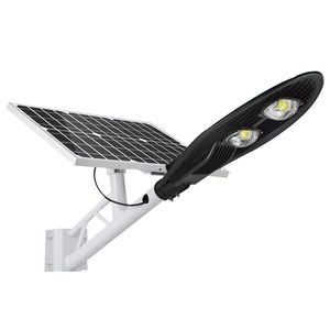 Lampione solare ad alta efficienza in alluminio a LED per esterni 30W 50W 100W 150W impermeabile IP65 uso stradale alimentazione a batteria a corrente continua - Product Image 1