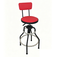 Tabouret de bar industriel pivotant avec dossier, siège à ressort à gaz, hauteur réglable de 75 à 87 cm, capacité de charge de 270 lb, pour pub, hôtel, comptoir
