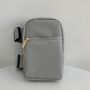 Sac de cuisse en cuir PU motif litchi de 8 pouces, sac de jambe de carnaval avec poche zippée, sac de téléphone personnalisé avec logo, unisexe, doré - Product Image 4