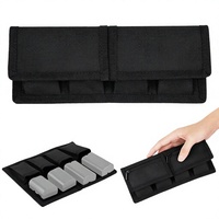 Porte-cartes mémoire minimaliste en nylon JJC pour cartes SD/SDHC/SDXC//XQD et 4 emplacements pour batteries d'appareil photo (/Sony/Fujifilm/)