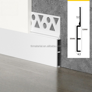 Profilé de plinthe encastré moderne pour protection de sol d'hôtel, en aluminium noir et blanc, avec <span class=keywords><strong>joint</strong></span> d'ombre dissimulé - Product Image 5
