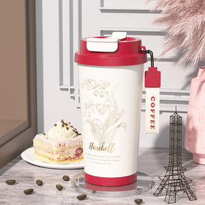 Đôi Uống Cà Phê Cốc Cốc Cốc chân không chai nước với rơm cho du lịch ngoài trời trở lại trường nóng lạnh cách nhiệt - Product Image 3