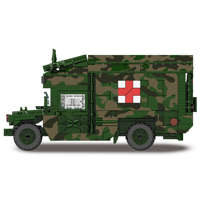 Modèle de véhicule médical militaire chinois Masterpiece M23003A en blocs de construction vert pour garçons