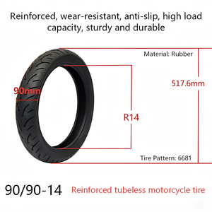 Approvisionnement direct d'usine de pneus de moto sans chambre à air neufs <span class=keywords><strong>90</strong></span>/<span class=keywords><strong>100</strong></span>/110 80/<span class=keywords><strong>90</strong></span>-14, pneus de haute qualité résistants à l'usure et antidérapants - Product Image 1