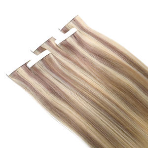 K.S WIGS Extensions de cheveux à bandes adhésives, 100% cheveux Remy chinois, trame unique, invisibles, pour un ajustement sûr, ondulations romantiques, sans dommage, facile à poser soi-même - Product Image 5