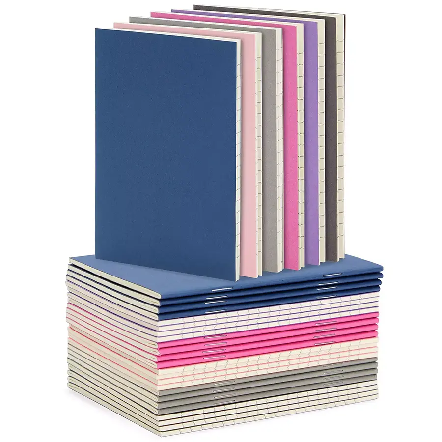 Buku catatan Mini Agenda cetak jurnal dapat disesuaikan buku catatan saku kertas Kraft sampul lembut
