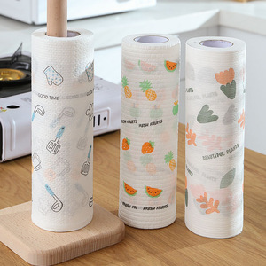 Disposable Kitchen Dishcloth Printed Non Woven Fabric Thickened Dry Wet Dual Use For Cleaning Cooking - Product Image 3