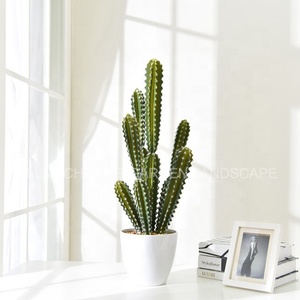 Tanaman pot buatan kaktus, hiasan rumah dan kantor, tanaman dalam pot buatan pir berduri, kaktus palsu mirip asli - Product Image 2