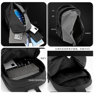 Sac de poitrine pour homme imperméable avec logo personnalisé, 3 poches, bandoulière amovible, durable - Product Image 5