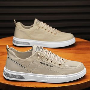 Men's Trendy <b>Canvas</b> Sneakers Korean-Style All-Match Sports Casual Shoes Summer White Breathable Sneakers Walking Style - Product Image 4