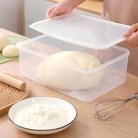 Conteneur alimentaire rectangulaire en plastique PP, couvercle moulé par injection, hermétique, empilable, capacité 3-6L, style européen, préparation de repas