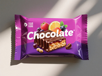 Film d'emballage plastique imprimé sur mesure, soudure arrière, sachets pour en-cas, bonbons, barres chocolatées, pour l'emballage alimentaire automatique