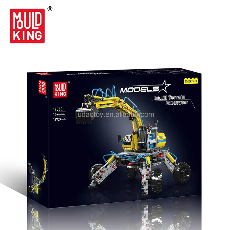 MOULD KING 17060 All-terrain Excavator Model Technical Toys MOC Brick Sets Kid Toy Christmas Gift Building Blocks Toys