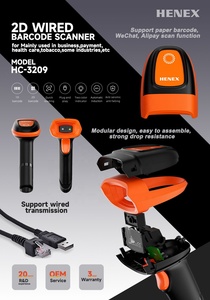 Lecteur de codes QR OCR <span class=keywords><strong>rechargeable</strong></span> à longue autonomie, écran haute sensibilité, lecteur de codes-barres 2D pour paiement en restaurant - Product Image 5