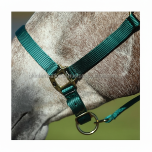 Licou en nylon double cousu pour cheval, 3 couches, réglage de la couronne, amovible, à boucle simple - Product Image 1