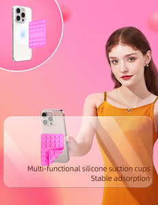 Biểu Tượng Tùy Chỉnh Chất Lượng Cao Dày Silicone Cốc Hút Điện Thoại Di Động Trường Hợp Dính Sucker Bìa Điện Thoại Chủ Grip In Tên Thương Hiệu - Product Image 3