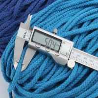 Ruban tressé coloré écologique 5 mm, 100 % coton, 90 m par rouleau, pour vêtements, sacs, chaussures, accessoires, textile de maison – Fournisseur direct usine