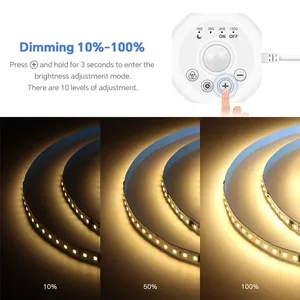 Bande lumineuse <span class=keywords><strong>LED</strong></span> <span class=keywords><strong>5m</strong></span> / 10m avec capteur infrarouge, effet cheval au galop, lumière du jour, 24V WS2811, corps humain, lumière tamisable - Product Image 4