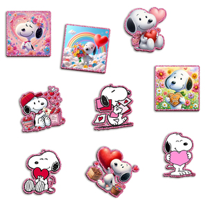 Adornos Acrílicos Planos con Purpurina de <span class=keywords><strong>Snoopy</strong></span> para el Día de San Valentín, para Lazos de Pelo, Llaveros, Fundas de Teléfono, Portacredenciales, Clips, Bolsos de Festival - Product Image 4